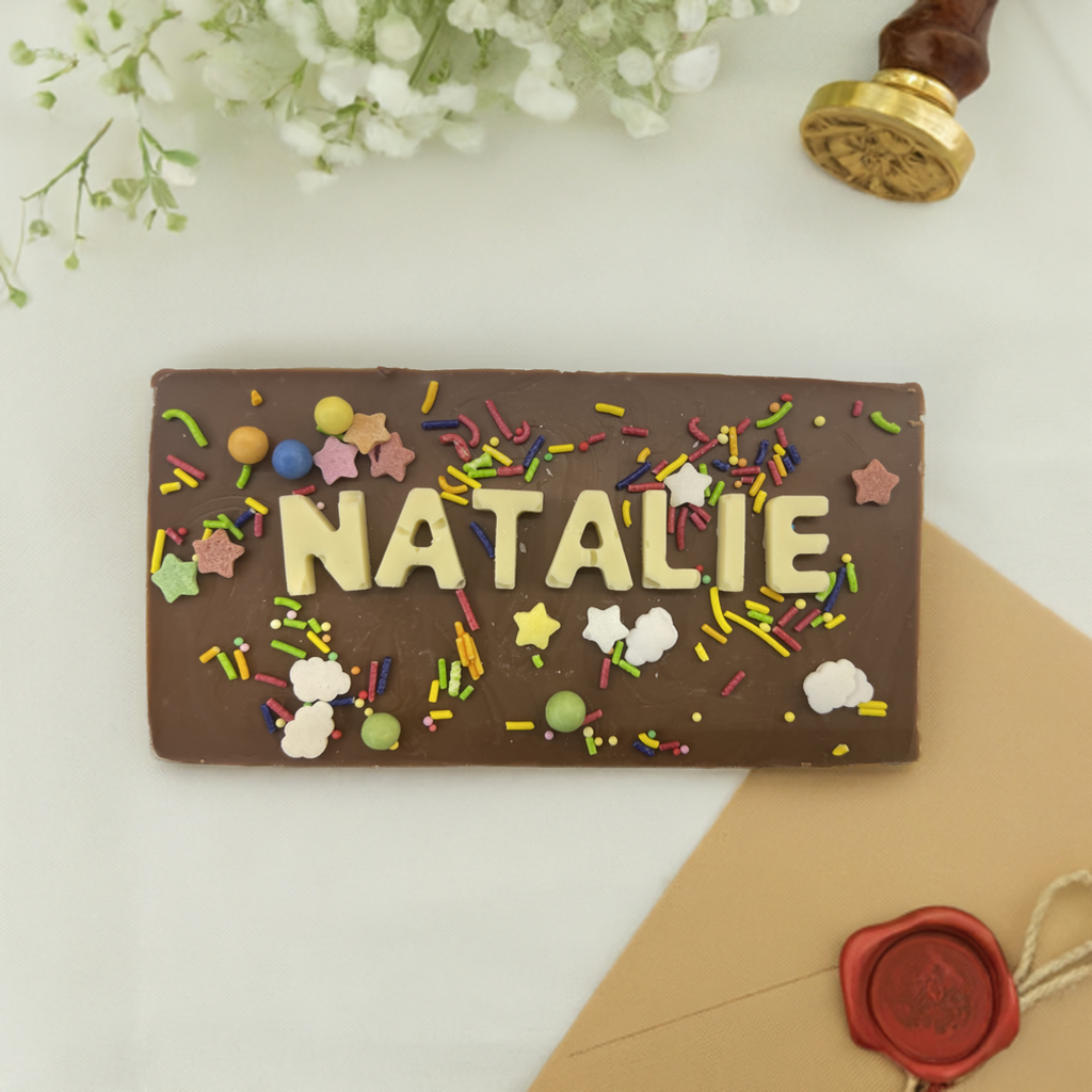 Pistachio Viral Dubai Chocolate Bar With Personalised Name 200g