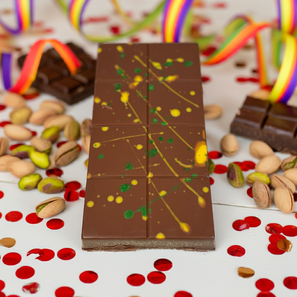 The Grandaddy XXL Dubai Chocolate Bar 550g - Belgian Milk Chocolate - Pistachio - Kunafa - Tahini