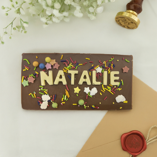 Pistachio Viral Dubai Chocolate Bar With Personalised Name 200g