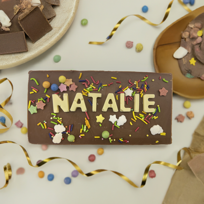 Pistachio Viral Dubai Chocolate Bar With Personalised Name 200g
